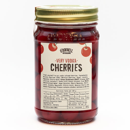 Very Vodka Cherries on a white background