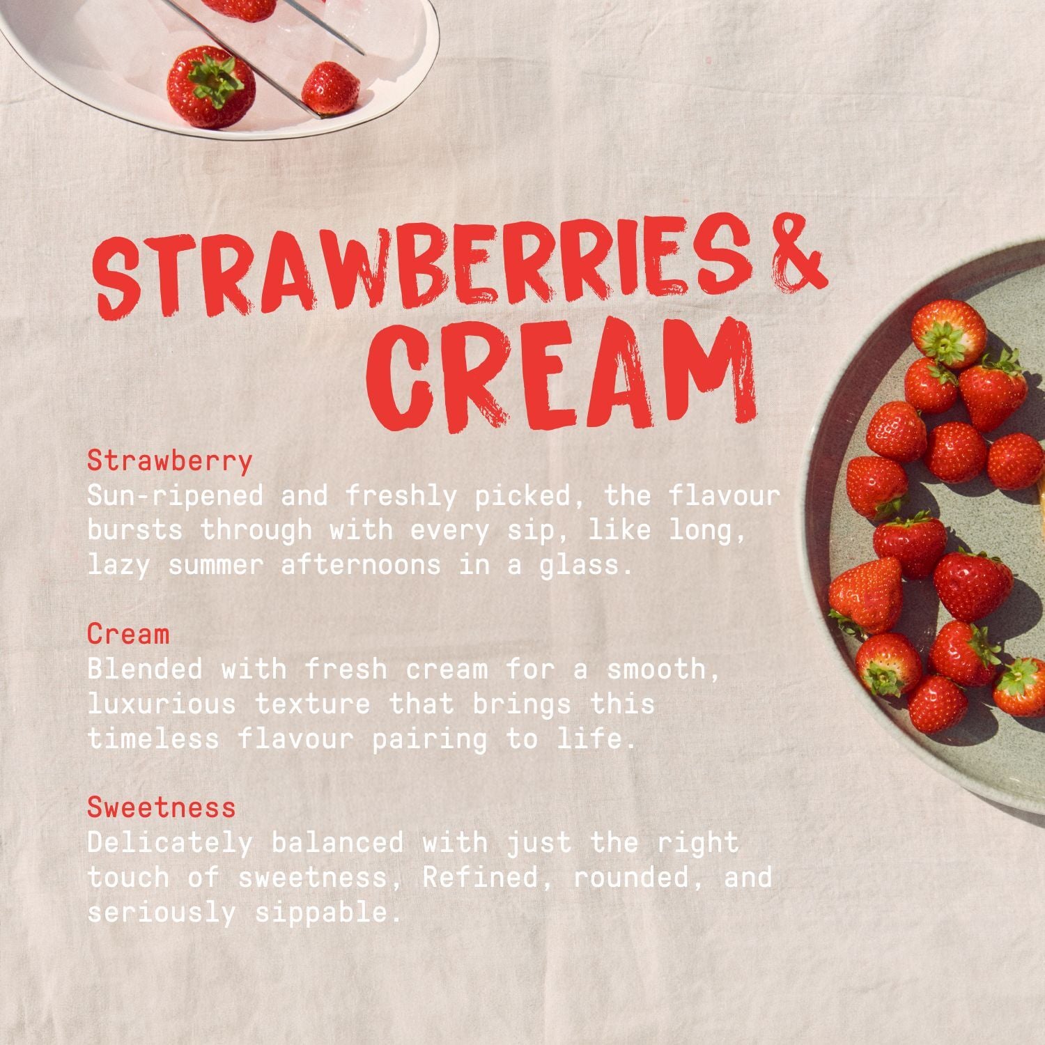 Strawberries & Cream flavour square