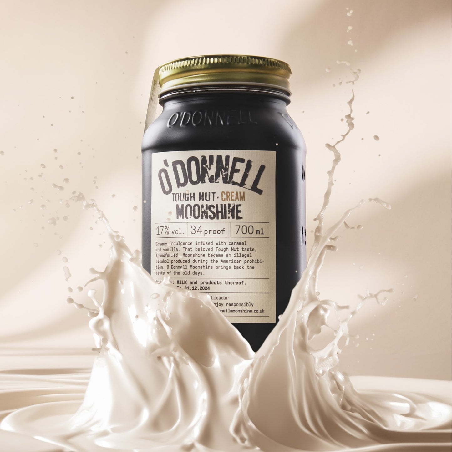 O'Donnell Moonshine Tough Nut Cream. 700ml Jar cream liqueur.