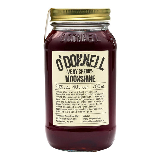 O'Donnell Very Cherry Moonshine on a white background