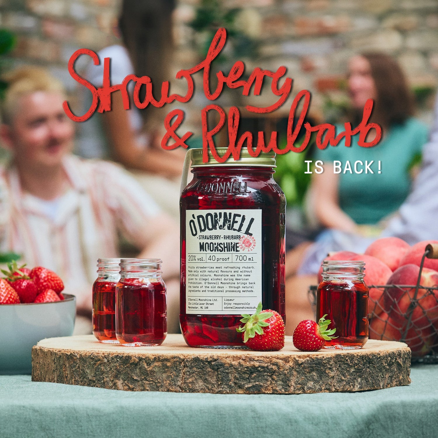 Strawberry & Rhubarb is back. Strawberry Rhubarb Moonshine