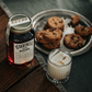 O'Donnell Moonshine Cookie mood image with plate of cookies and a cookie cocktail on the side