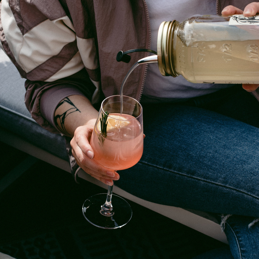 O Donnell Moonshine Rhubarb Spritz