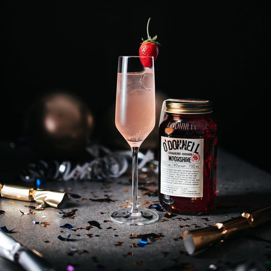 Strawberry Rhubarb Rose Spritz