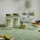 2 x 700ml Lime jars, 2 spritz glasses and pouring lids