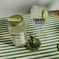 700ml Jar Lime Moonshine next to a Spritz glass and pouring lid