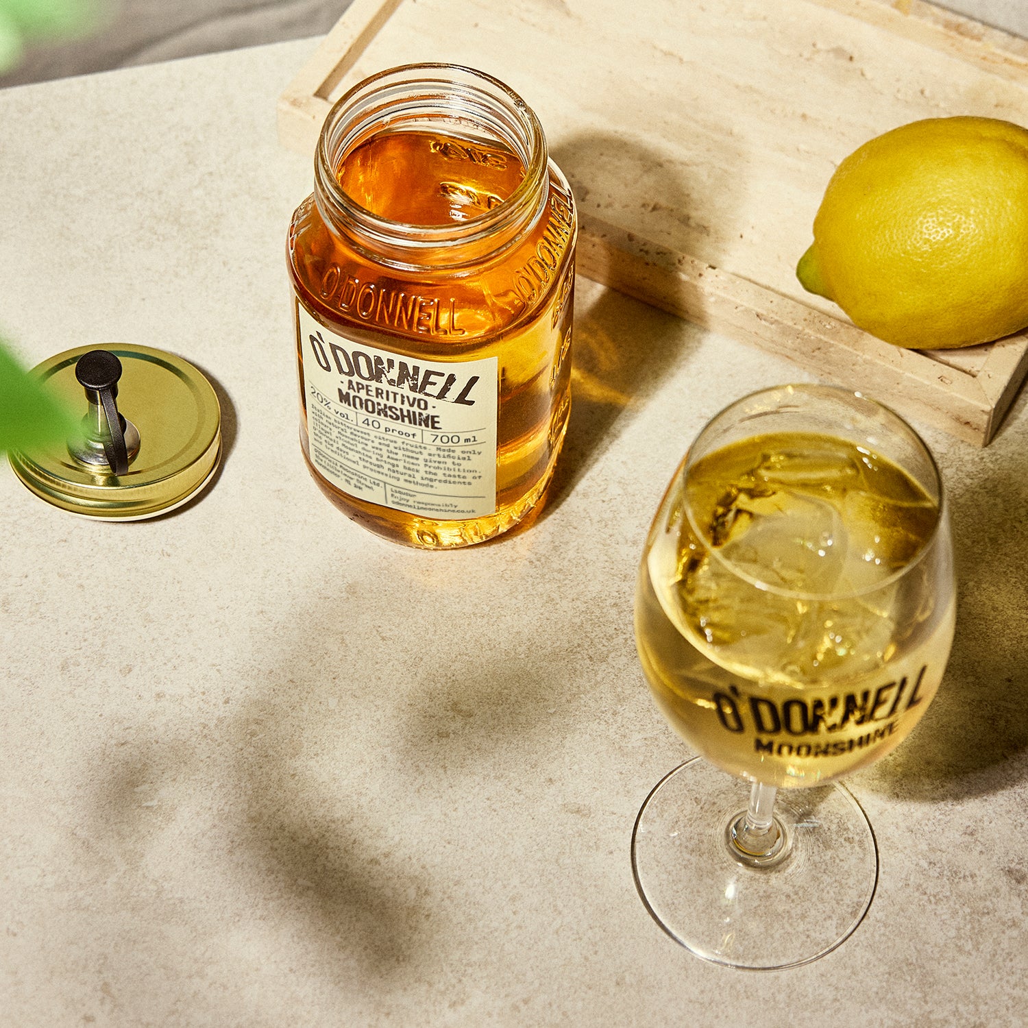 O'Donnell 700ml Jar Aperitivo, Glass and pouring lid