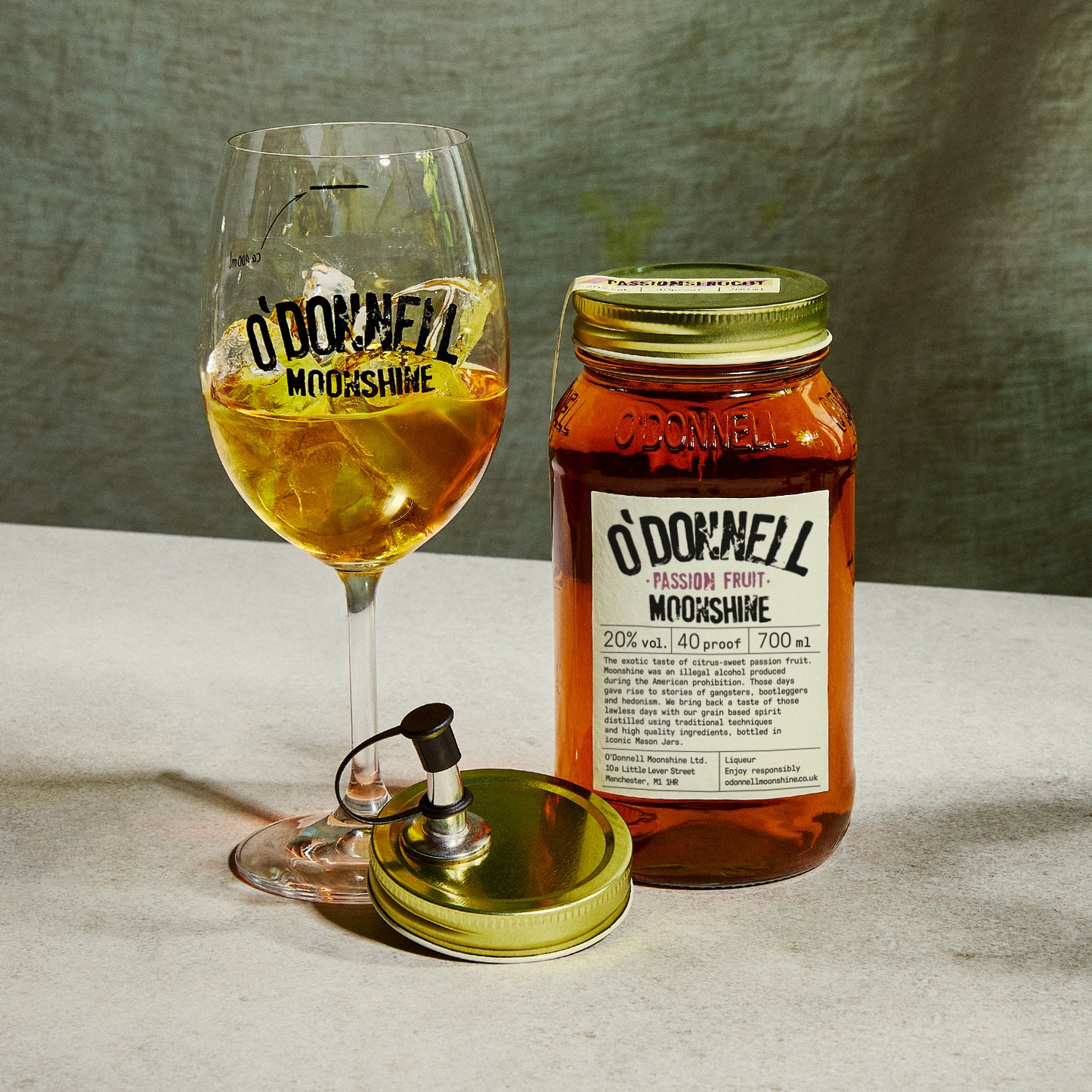 O'Donnell 700ml Jar Passion Fruit, Glass and pouring lid