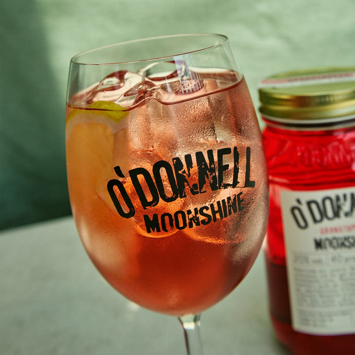 O'Donnell 700ml Jar Pomegranate and Glass