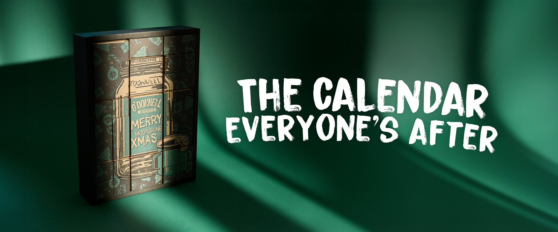 Calendar with decorative cover on a green background, text 'The Calendar Everyone's After' displayed.