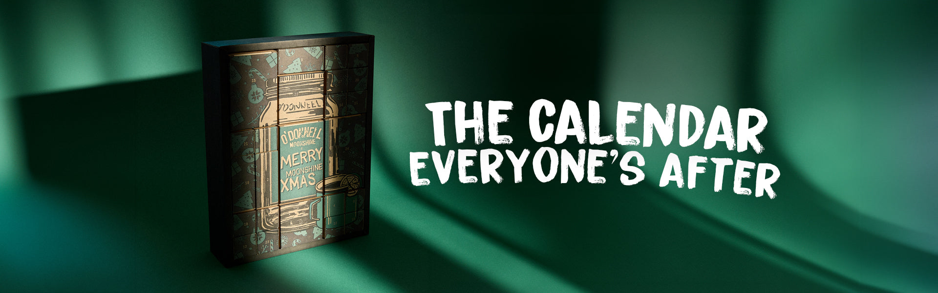 Advent Calendar on a green background with the text the calendar everyone's after