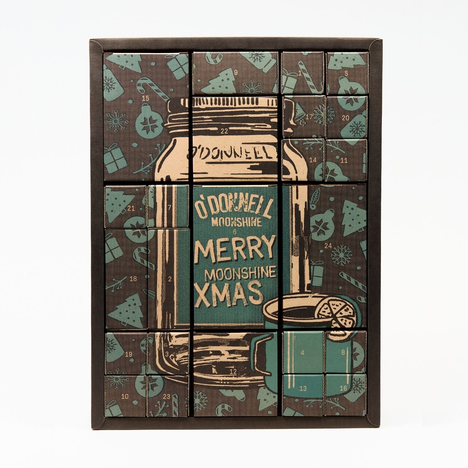 O'Donnell Moonshine Advent Calendar 2025 on a white background 
