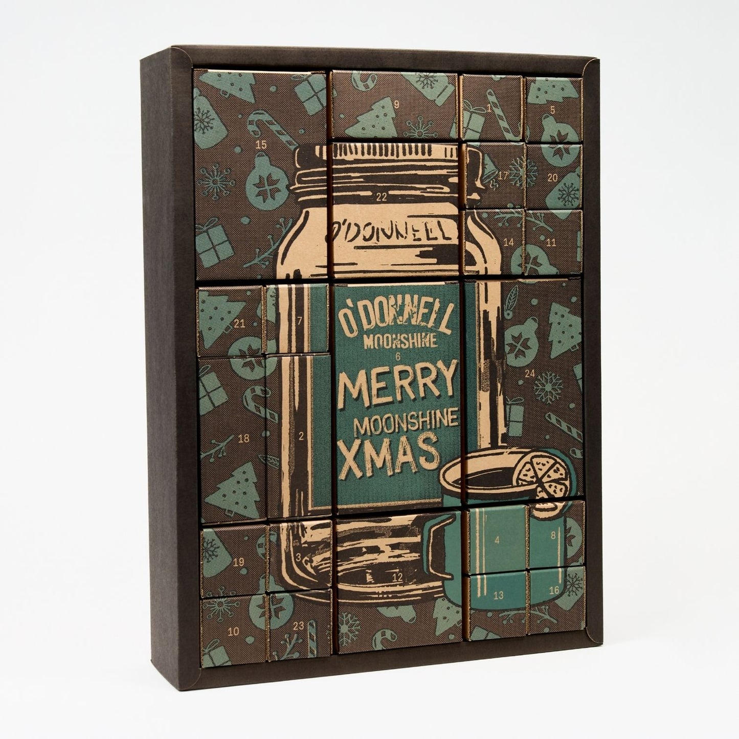 O'Donnell Moonshine Advent Calendar 2025 on a white background 