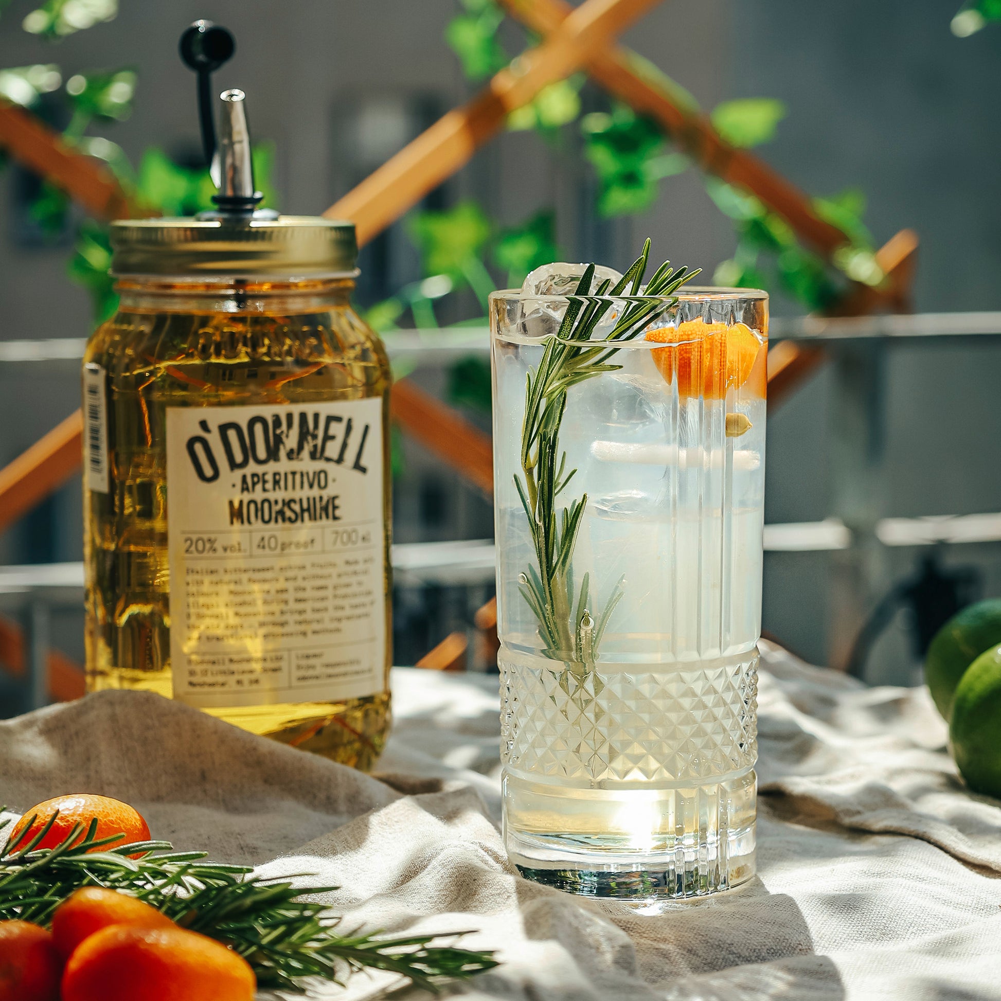 O'Donnell Aperitivo on a table with cocktail