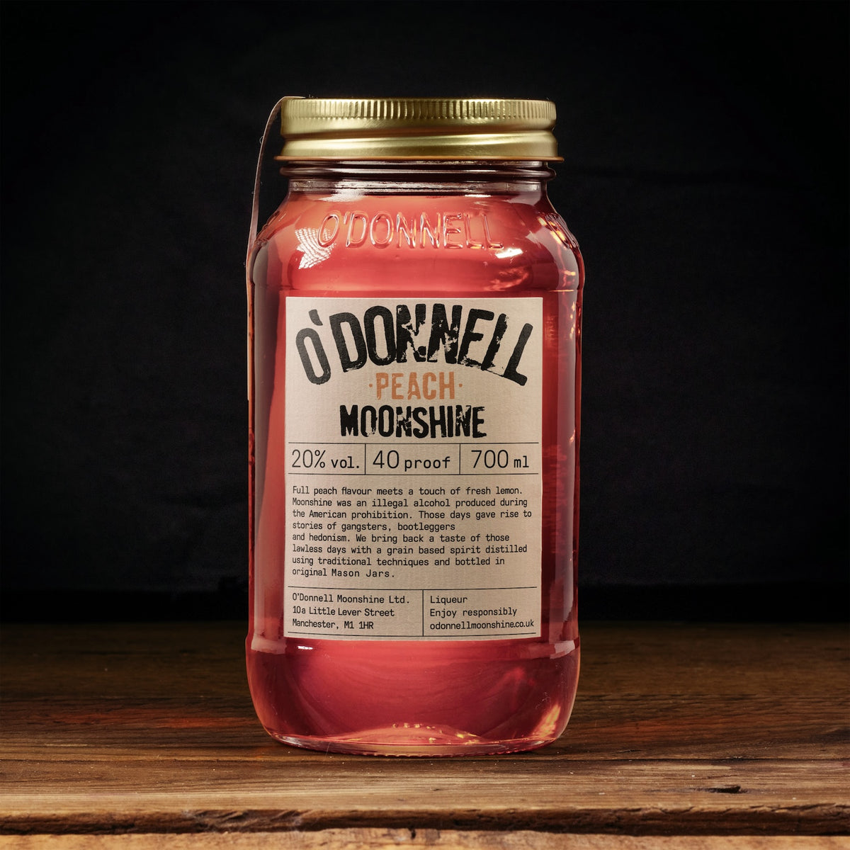 Peach 700ml Moonshine jar