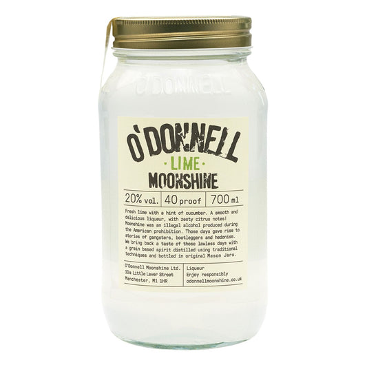 O'Donnell Lime Moonshine on a white background