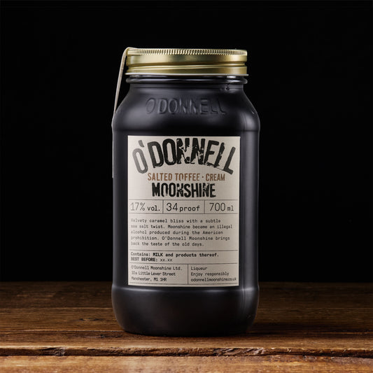 A Jar of O'Donnell Moonshine Salted Toffee Cream