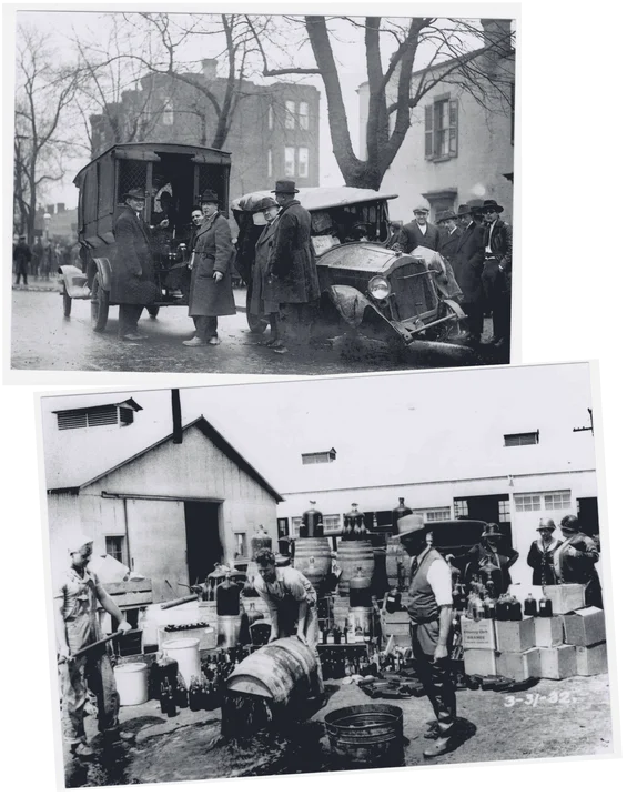 Historic Polaroids of prohibition and moonshine transport