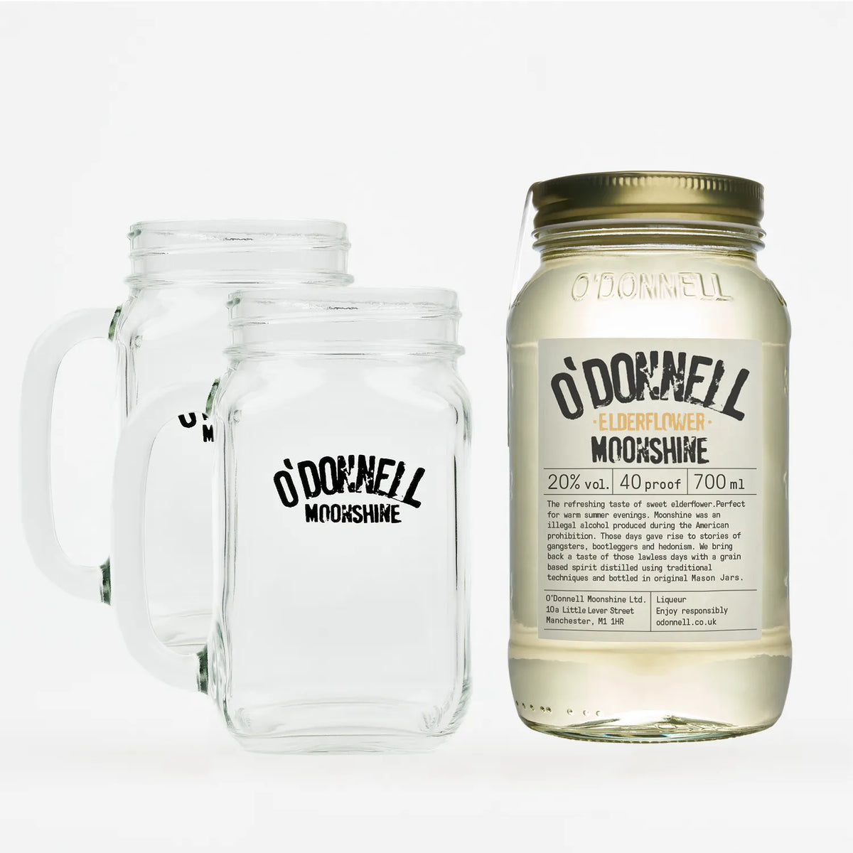 Elderflower + 2x Lemonade Glass + Pouring Lid