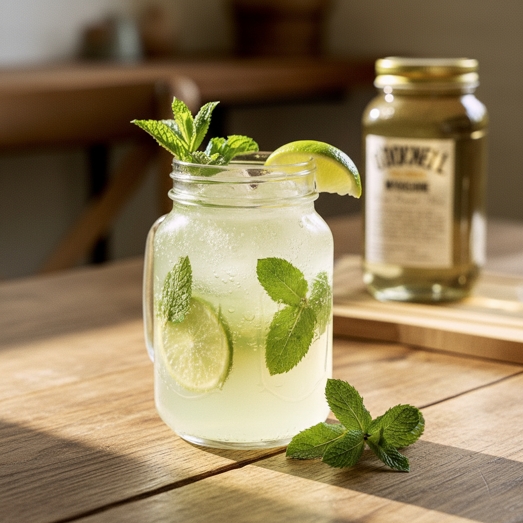 The Sprizz recipe to make yourself using O'Donnell Moonshine Elderflower