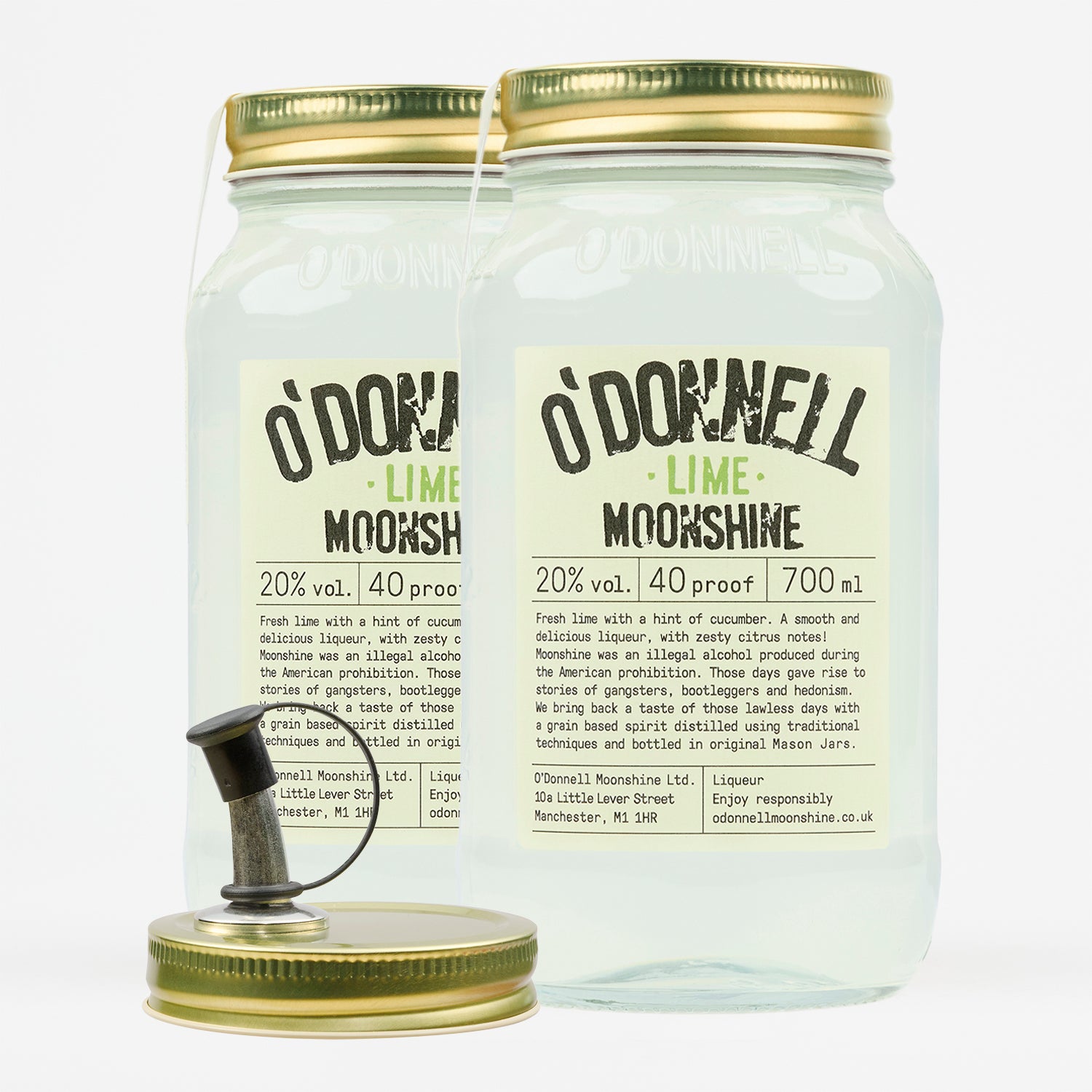 O'Donnell Moonshine Lime Liqueur - Set of 2 
