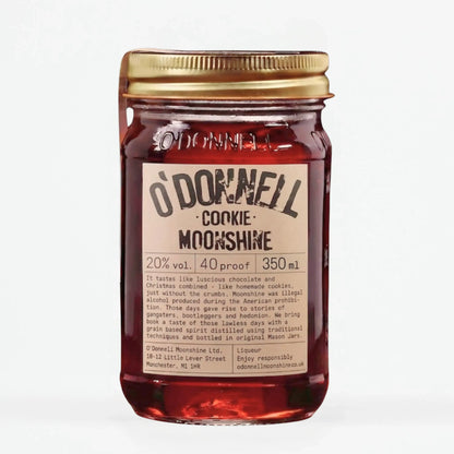 O'Donnell Moonshine Cookie in a 350ml Jar on a white background