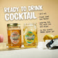 O'Donnell Moonshine RTD Cocktails Peach and Lemon jars with product feature callouts, Ready to Drink descriptive PDP image