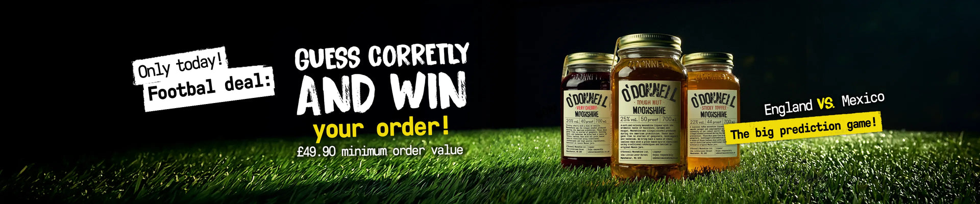 A ultra wide web banner for the World Cup prediction game promotion, announcing that if you predict the results correctly, you’ll get the purchase for free.