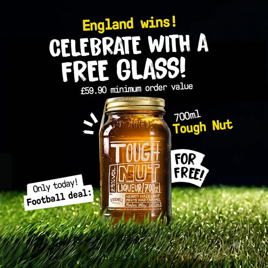 O'Donnell Moonshine "England wins. Celebrate with a free Glass." Mobile Banner.