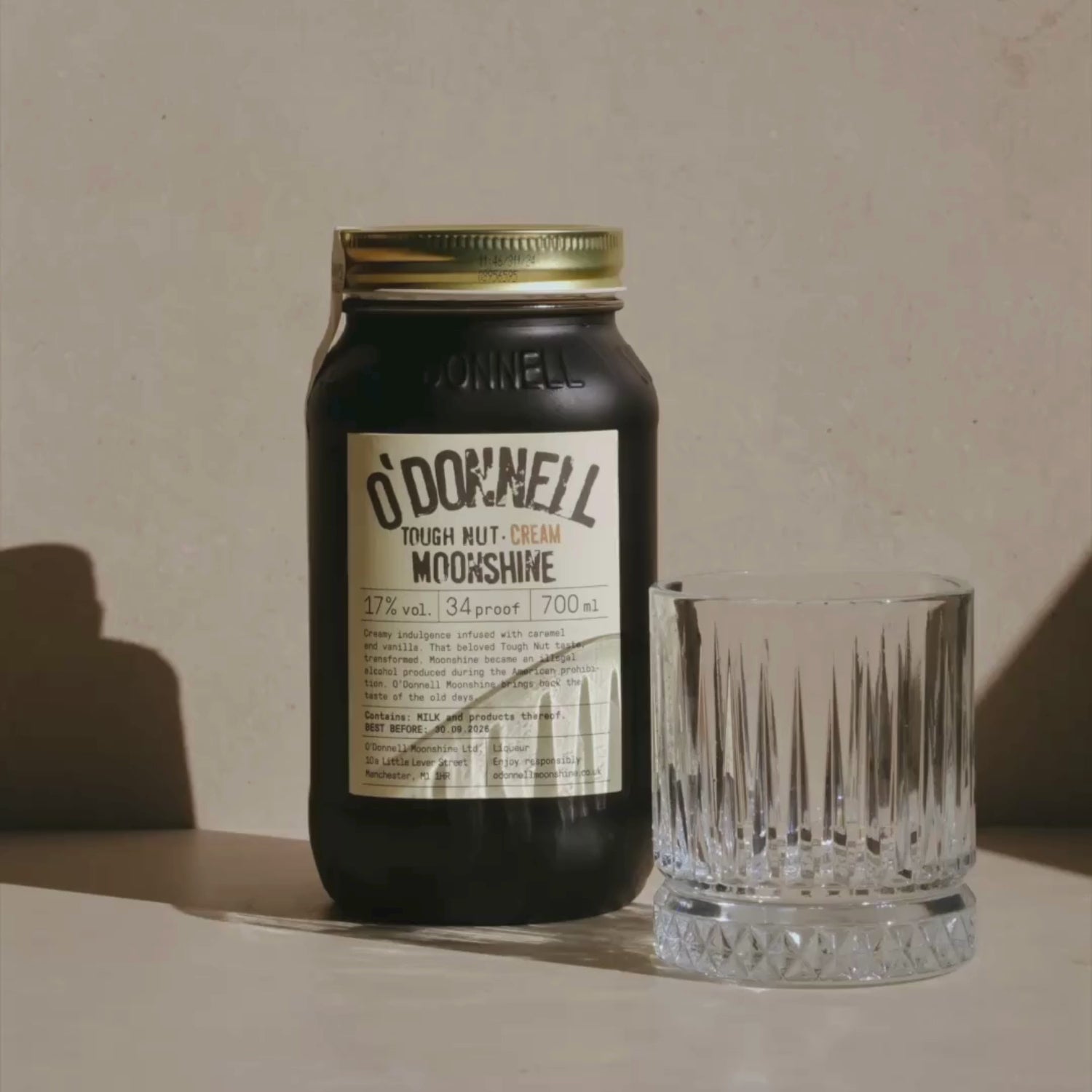 tough nut cream moonshine being poured