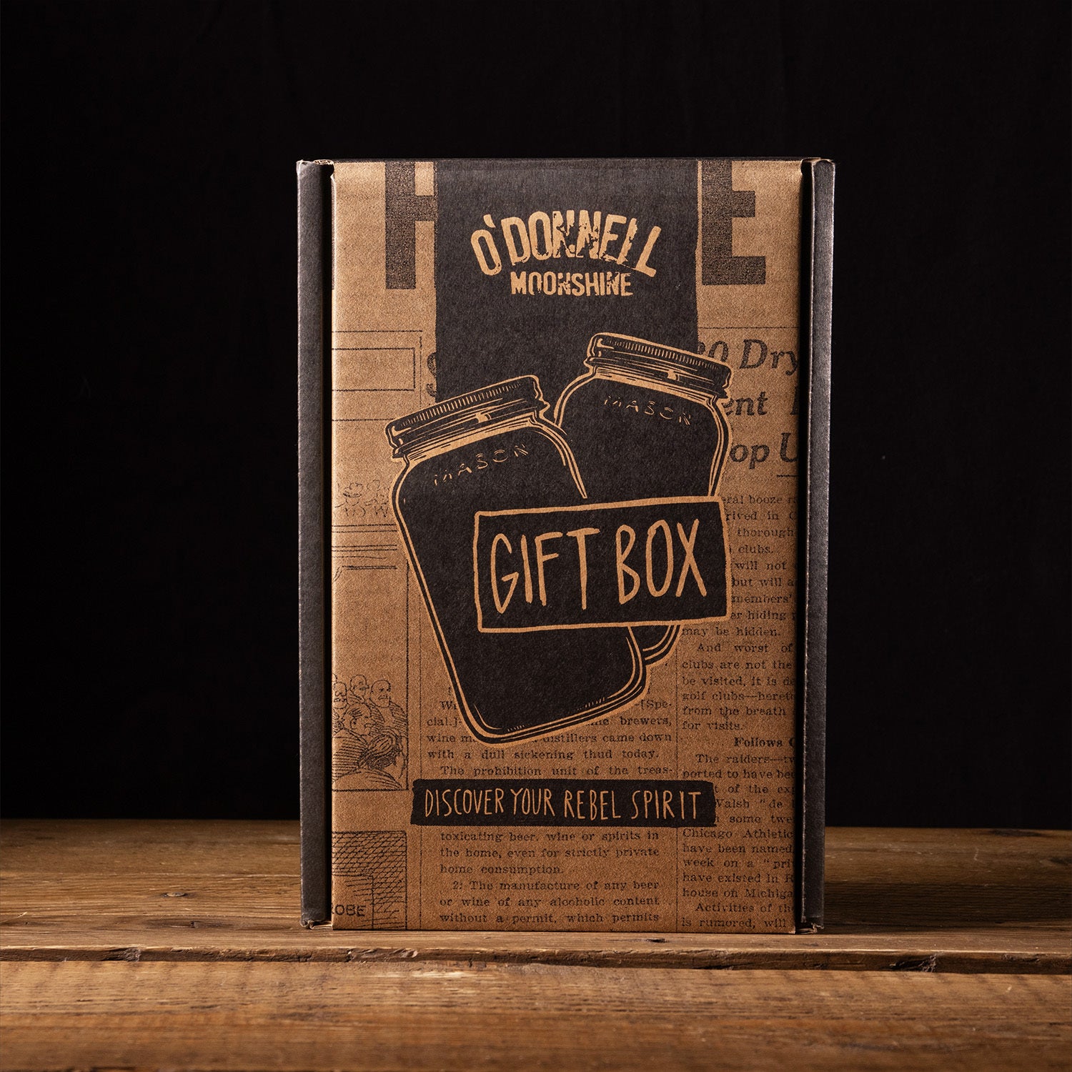 O'Donnell Moonshine  giftbox closed packaging