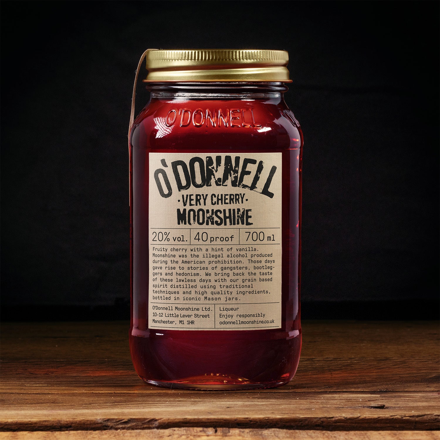 Very Cherry O'Donnell Moonshine 700ml glass