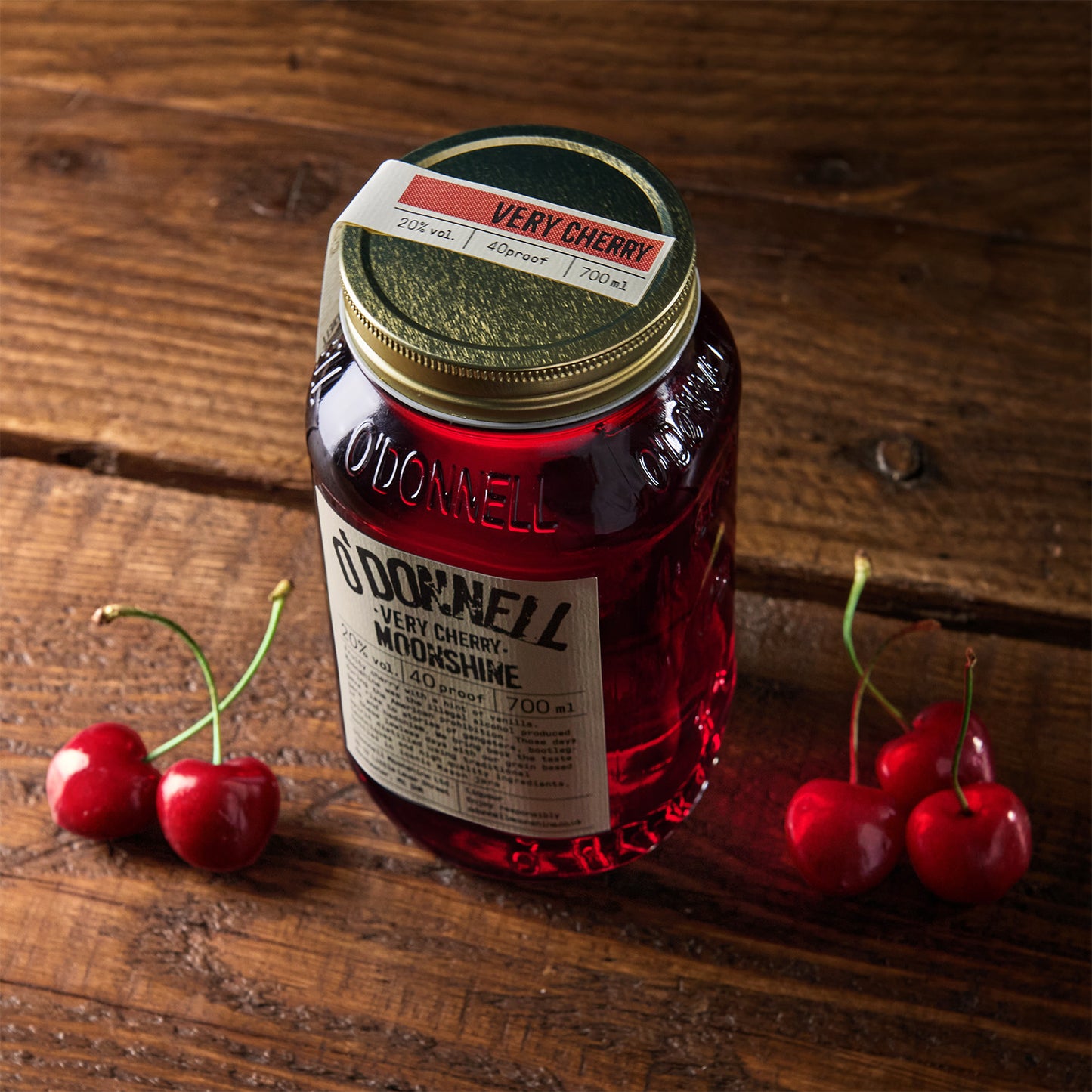 o'donnell moonshine Very Cherry from above with cherry