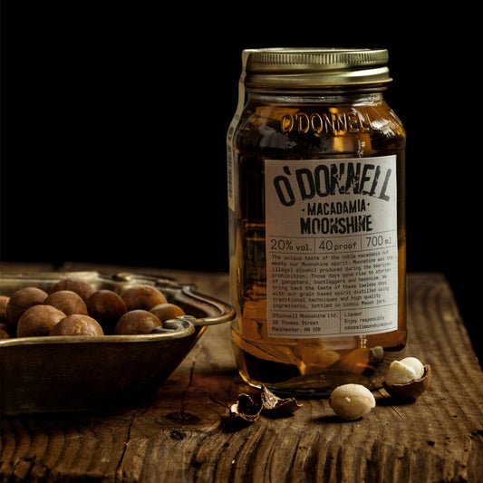 O'Donnell Moonshine Macadamia mood image with macadamia nuts