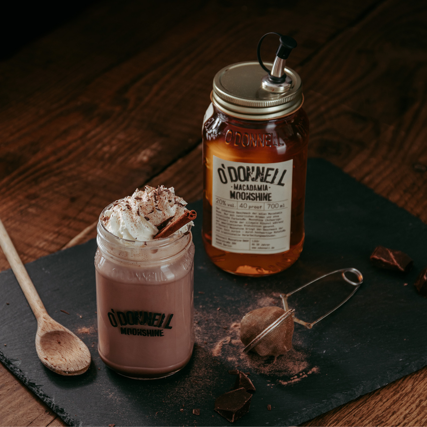 O'Donnell Moonshine Macadamia hot chocolate moonshine cocktail