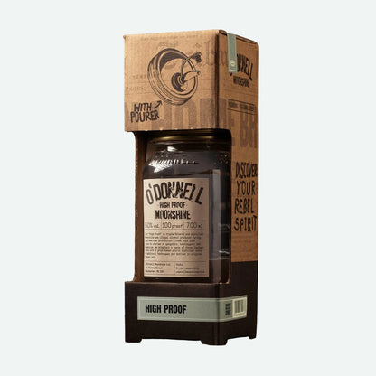 O Donnell Moonshine High Proof giftset with pouring lid included